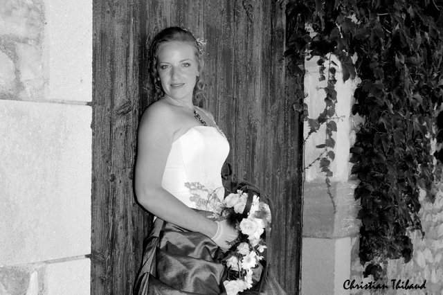 Mariée en noir & blanc